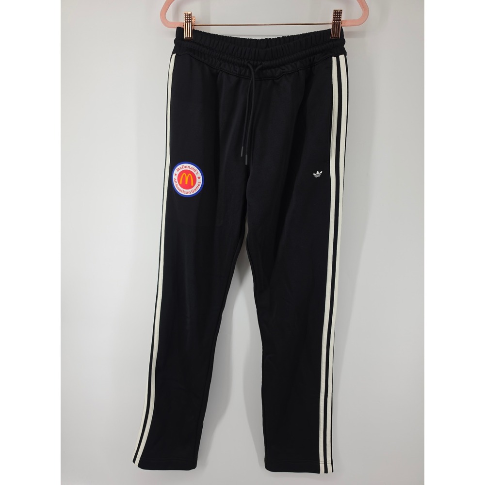 Adidas McDonalds All American Games Track Pants Black White Stripes Mens Small
